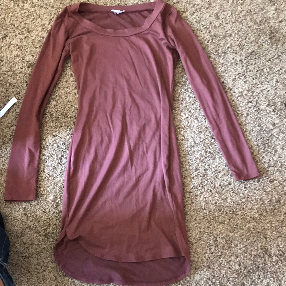Mid-Thigh Length Long Sleeve Dress